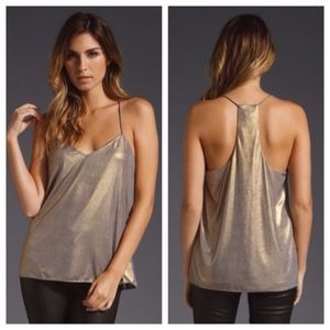 Tibi Metallic Racerback Camisole XS $198